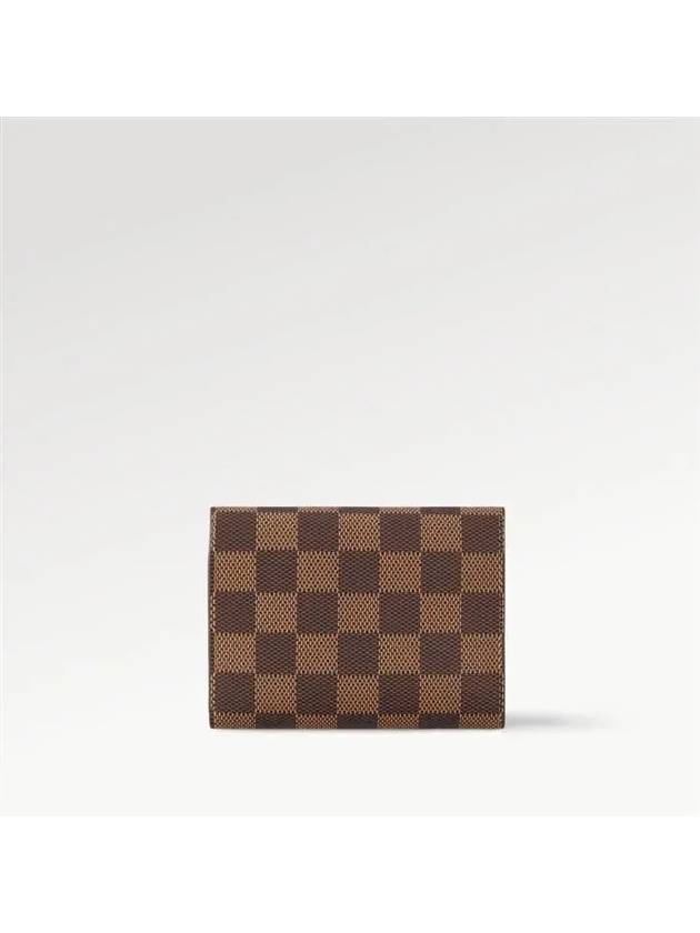 Victorine Damier Eben Half Wallet Brown Red - LOUIS VUITTON - BALAAN 6