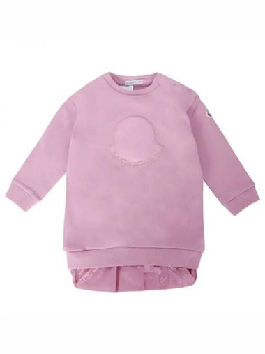 Kids logo sweatshirt light pink 8I00006 89A23 527 270844 1120058 - MONCLER - BALAAN 1