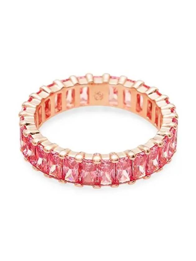 Matrix Baguette Cut Ring Rose Gold Pink - SWAROVSKI - BALAAN 3