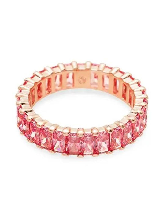 Matrix Baguette Cut Ring Rose Gold Pink - SWAROVSKI - BALAAN 2