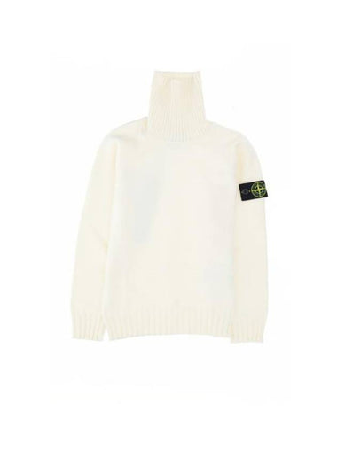 Kids Logo Patch Knit Top White - STONE ISLAND - BALAAN 1