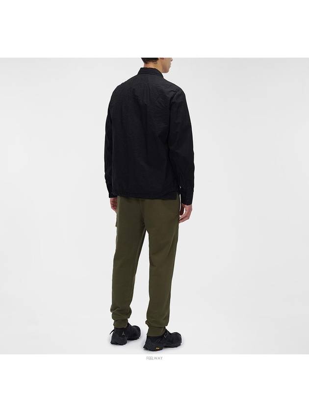 Chrome R Lens Wappen Overshirt Zip-up Jacket Black - CP COMPANY - BALAAN.