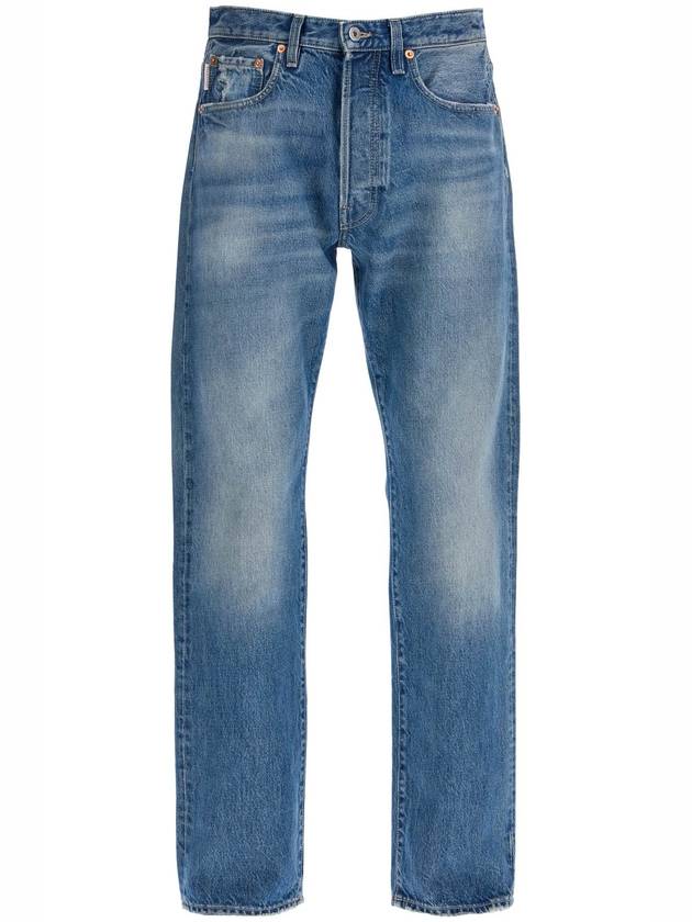 jeans with metallic v detail - VALENTINO - BALAAN 1