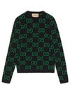 GG Wool Jacquard Knit Top Black Green - GUCCI - BALAAN 8