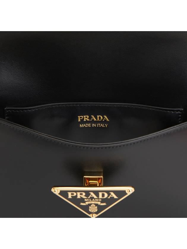 Leather Shoulder Bag Black - PRADA - BALAAN 11