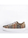 Vintage Check and Leather Sneakers Archive Beige - BURBERRY - BALAAN 2