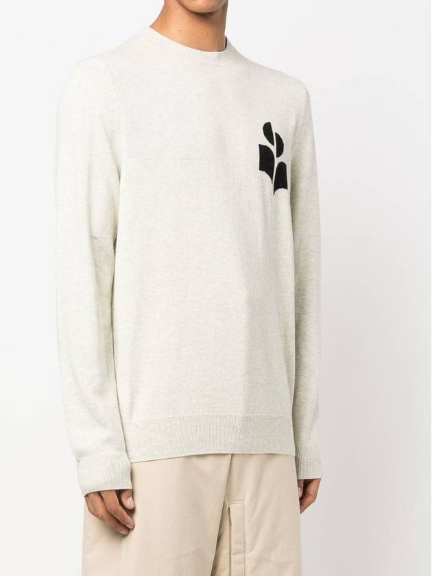 Men's Evans Logo Sweatshirt Light Grey - ISABEL MARANT - BALAAN 4