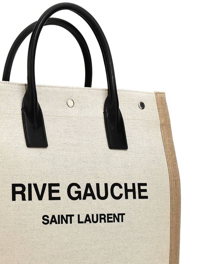 Rive Gauche Canvas Tote Bag Nude - SAINT LAURENT - BALAAN 4