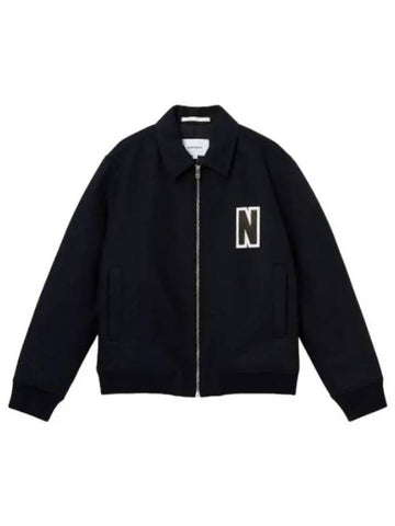 Ryan Varsity Jacket Dark Navy Jumper - NORSE PROJECTS - BALAAN 1