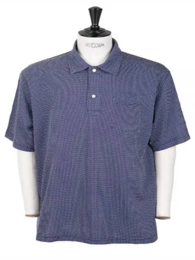 Polo Shirt A Navy Cotton Polka Dot Pique 24S1B036OR103PF005 Polo Shirt - ENGINEERED GARMENTS - BALAAN 1