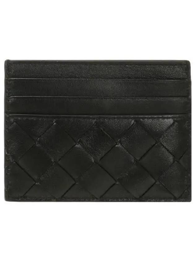 Intrecciato Leather Card Wallet Black - BOTTEGA VENETA - BALAAN 4