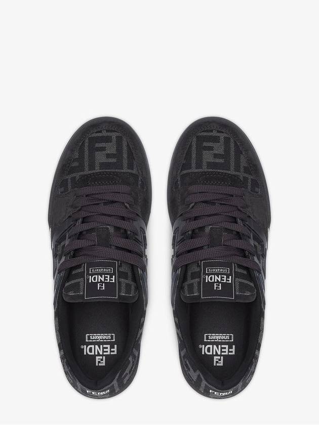 Match FF Jacquard Low Top Sneakers Black - FENDI - BALAAN 6