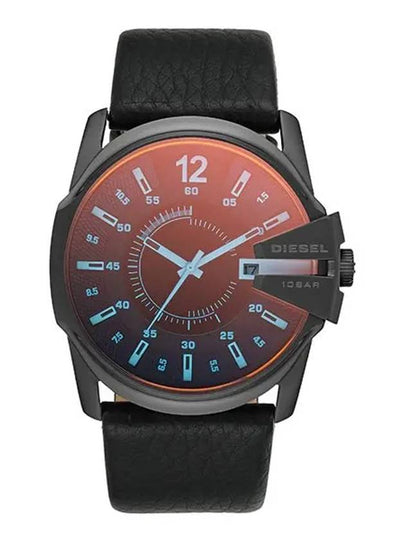 Mega Chief Quartz Analog 46mm Leather Watch Black - DIESEL - BALAAN 2