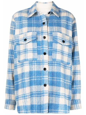 MANTEAN FAXON Check Wool Jacket Blue MA0944 22P004E 30BU - ISABEL MARANT - BALAAN 1