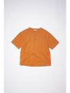 Logo Crew Neck Short Sleeve T-Shirt Orange - ACNE STUDIOS - BALAAN 2