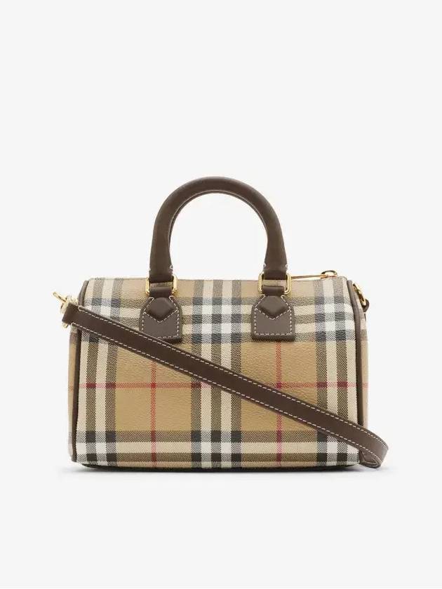 Mini Check Bowling Shoulder Bag Beige - BURBERRY - BALAAN 3