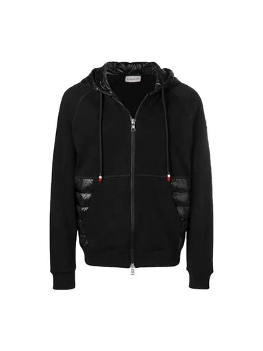 Maglia Down Zip Up Hoodie Black - MONCLER - BALAAN 1