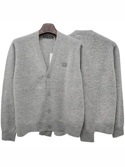 Keve Face Wool V-neck Cardigan Grey - ACNE STUDIOS - BALAAN 2