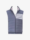 4 Bar Poly Twill Down Vest Grey - THOM BROWNE - BALAAN 3