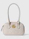 GG Marmont small top handle bag light gray leather 795199AABZB1712 - GUCCI - BALAAN 1