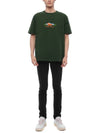 Outdoor Profile Fox Short Sleeve T-Shirt Green - MAISON KITSUNE - BALAAN 4