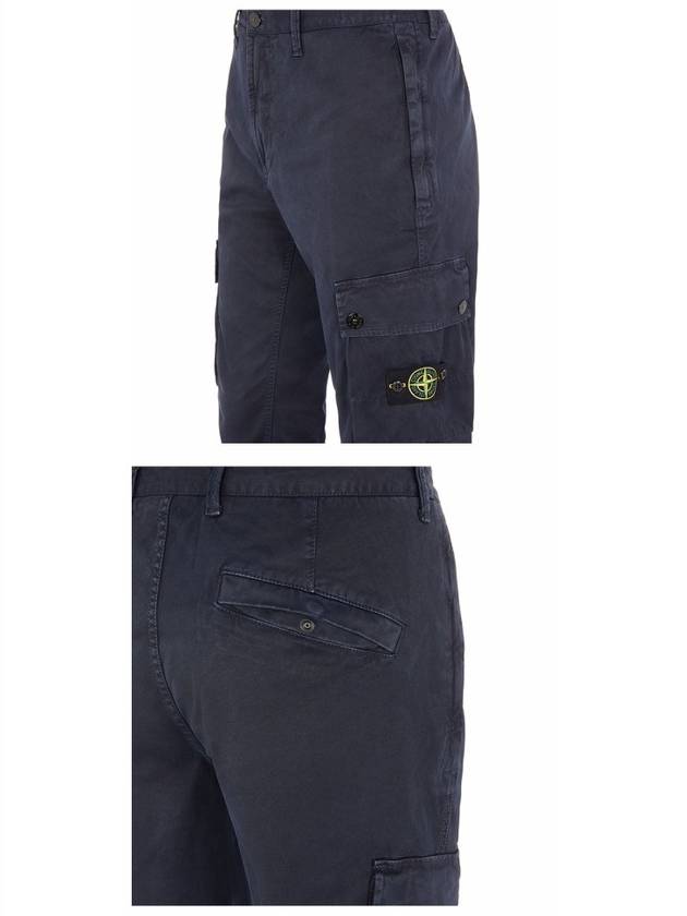 Wappen Patch Slim Fit Straight Pants Blue - STONE ISLAND - BALAAN 6