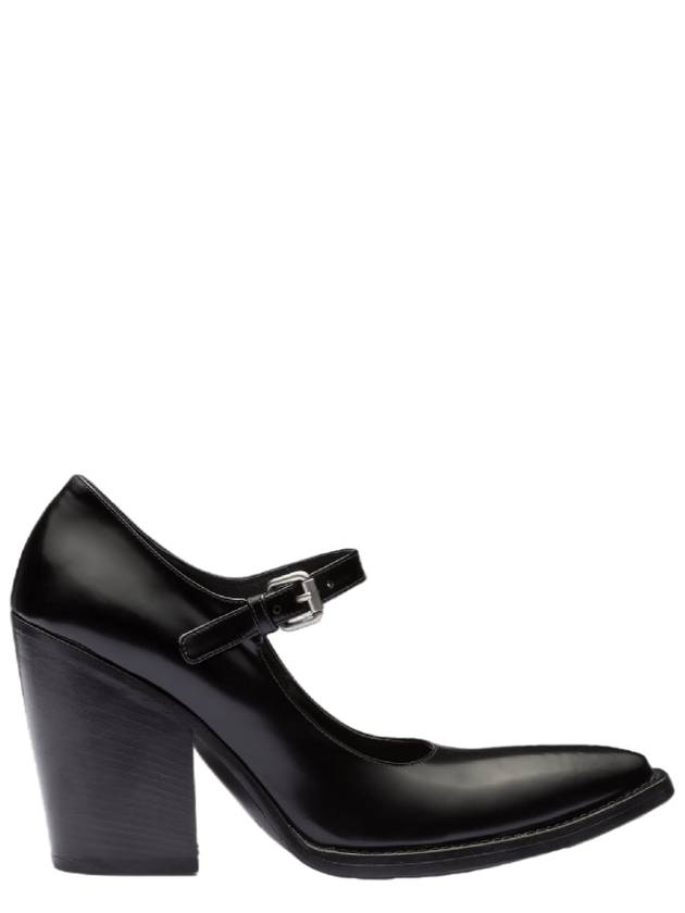 Brushed Leather Pumps Black - PRADA - BALAAN 4