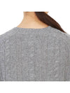 V-Neck Twisted Knit Top Grey - MAX MARA - BALAAN 10