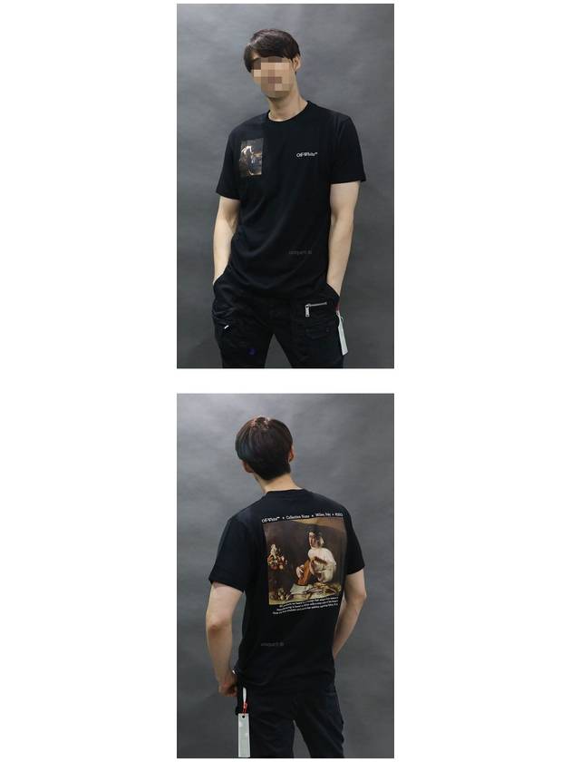 Caravaggio Print Short Sleeve T-Shirt Black - OFF WHITE - BALAAN 3