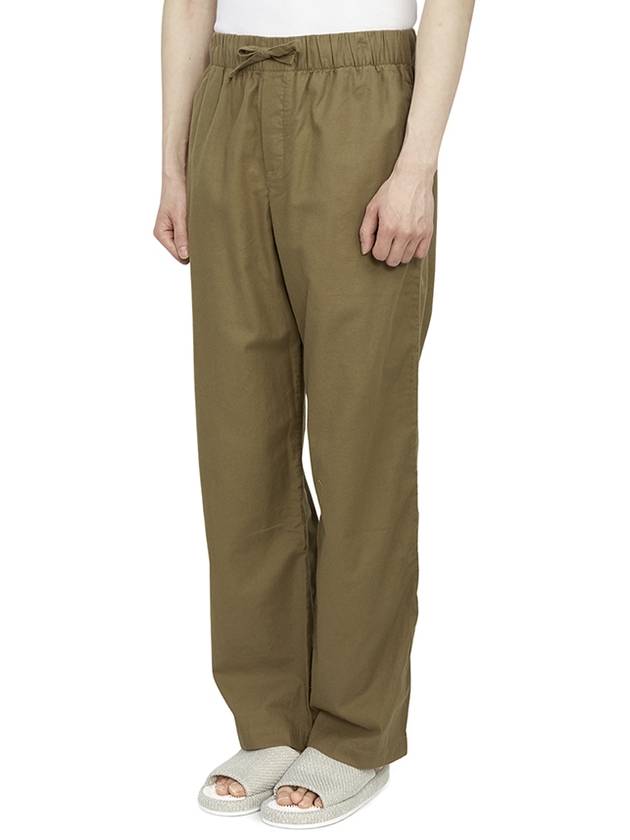 Poplin Pajamas Organic Cotton Straight Pants Moss - TEKLA - BALAAN 3