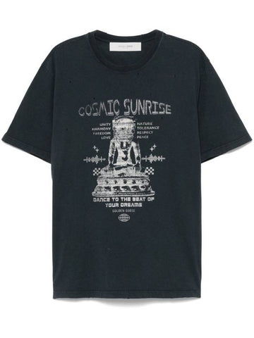 Golden Goose Cosmic Sunrise-Print Cotton T-Shirt Clothing - GOLDEN GOOSE - BALAAN 1