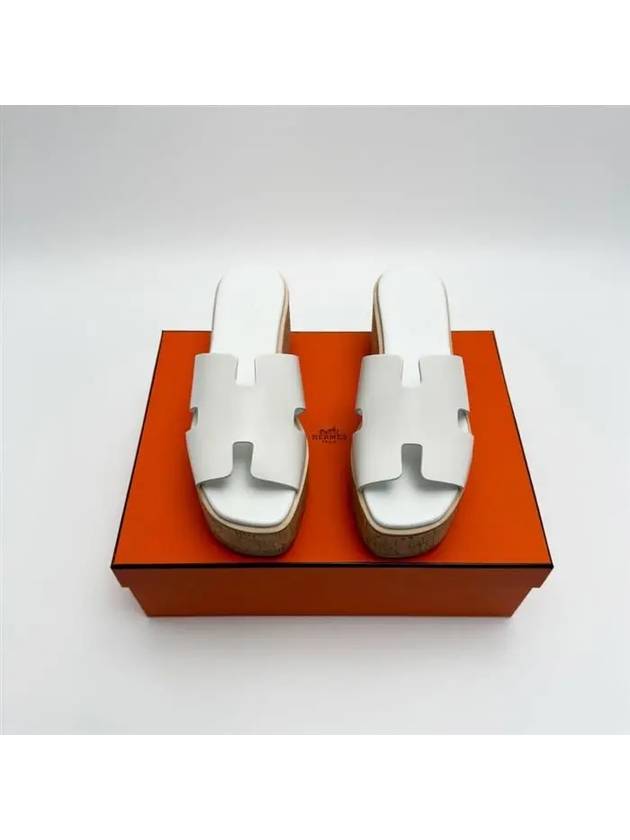 Eze 30 Calfskin Sandals White - HERMES - BALAAN 3