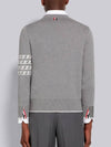 Men's Diagonal Cotton Kite Icon Jacquard Knit Sweatshirt Light Gray - THOM BROWNE - BALAAN.