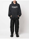 Logo Print Drawstring Hoodie Black - VETEMENTS - BALAAN 8