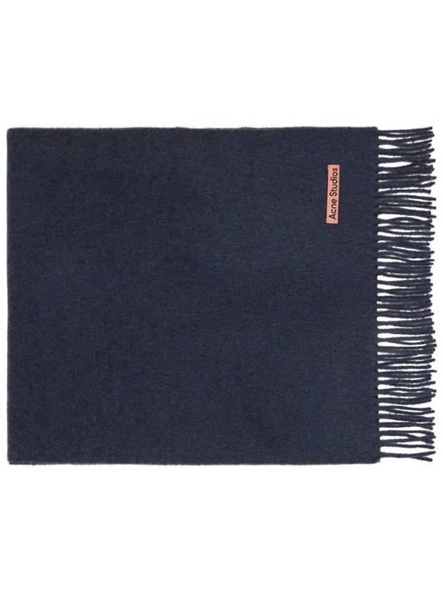 Wool Fringe Scarf Purple Melange - ACNE STUDIOS - BALAAN 3