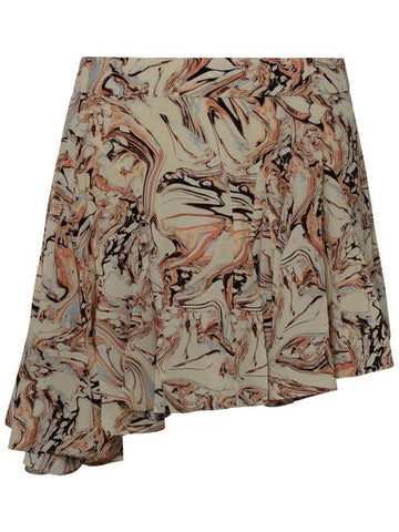 Isabel Marant 'Teyana' Skirt In Beige Silk - ISABEL MARANT - BALAAN 1