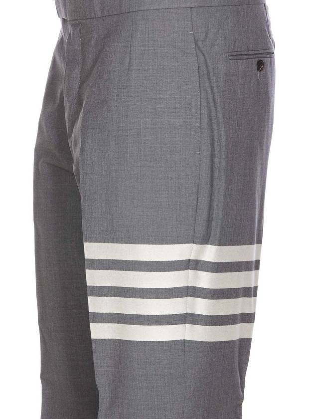 Diagonal Plain Weave Classic Wool Slacks Medium Grey - THOM BROWNE - BALAAN 6