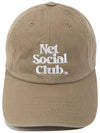 OG LOGO WASHED CAP KHAKI - NET SOCIAL CLUB - BALAAN 4