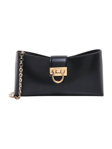 Trifolio Shoulder Bag Black - SALVATORE FERRAGAMO - BALAAN 1