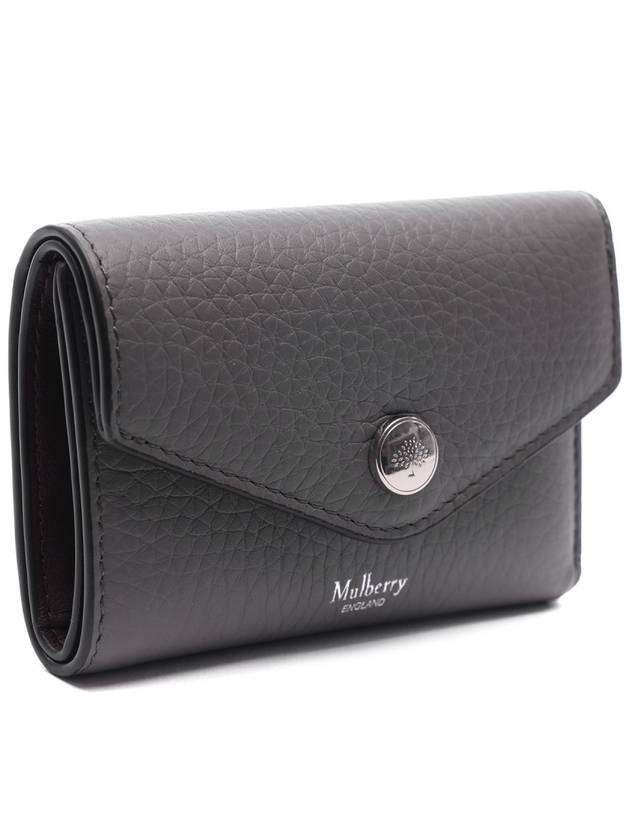 Folded Heavy Grain Multi Card Wallet Grey - MULBERRY - BALAAN 4