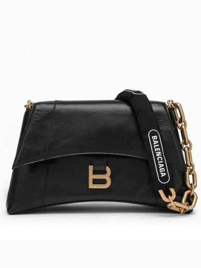 Downtown Small Shoulder Bag With Chain Black - BALENCIAGA - BALAAN 2