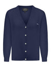 Bella Logo Embroidery Cardigan Dark Navy Blue - A.P.C. - BALAAN 1