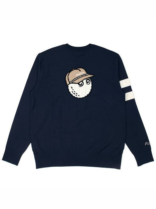 Big bucket logo sweater NAVY MAN - MALBON GOLF - BALAAN 2