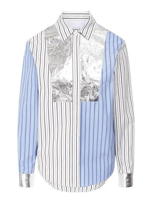 Daegu Puntto Patchwork Striped Shirt 2641MDE06Y 195619 01 - MSGM - BALAAN 1