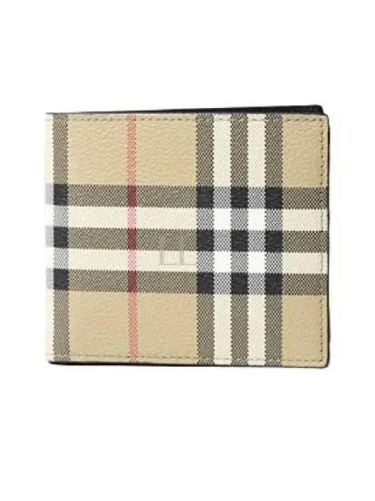 Check Motif Half Wallet Beige - BURBERRY - BALAAN 2