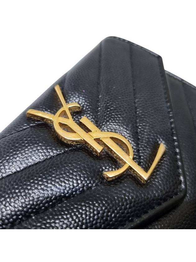 414404 Monogram Envelope Gold Logo Card Business Wallet - SAINT LAURENT - BALAAN 8