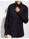 Men's Embroidered ORB Long Sleeve Shirt Black - VIVIENNE WESTWOOD - BALAAN 3