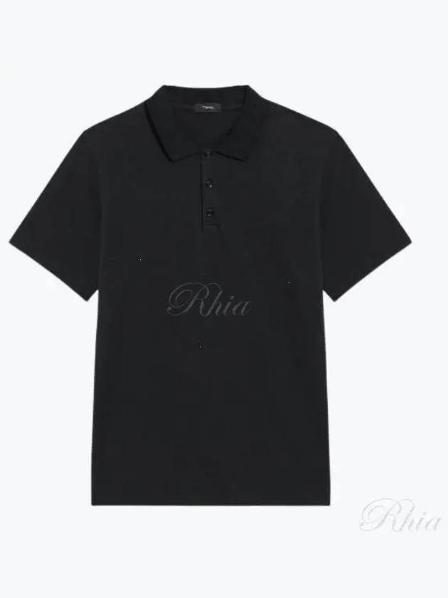 Bronn Cotton Short Sleeve Polo Shirt Black - THEORY - BALAAN 2