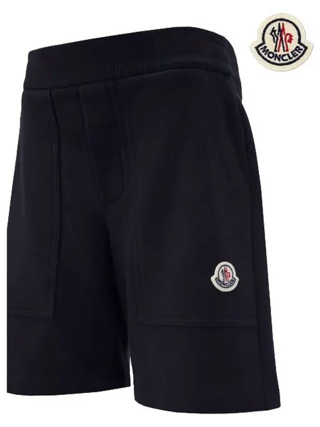 Kids Fleece Shorts Navy 8H00010 809AG 778 12A 14A - MONCLER - BALAAN 4