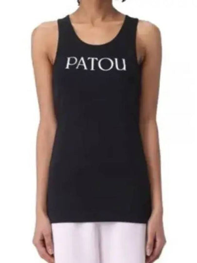 Women's Logo Print Sleeveless Black - PATOU - BALAAN 2